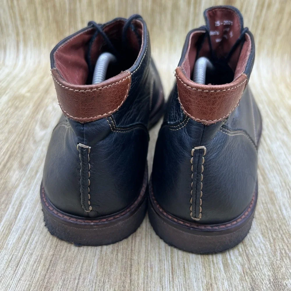Johnston & Murphy Chukka Boots Men's Size 11 Black Leather Memory Foam 25-2021